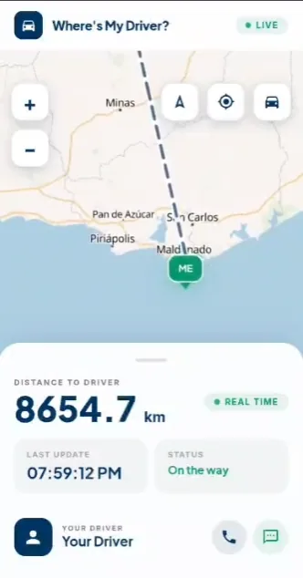 Captura del proyecto Where is My Driver
