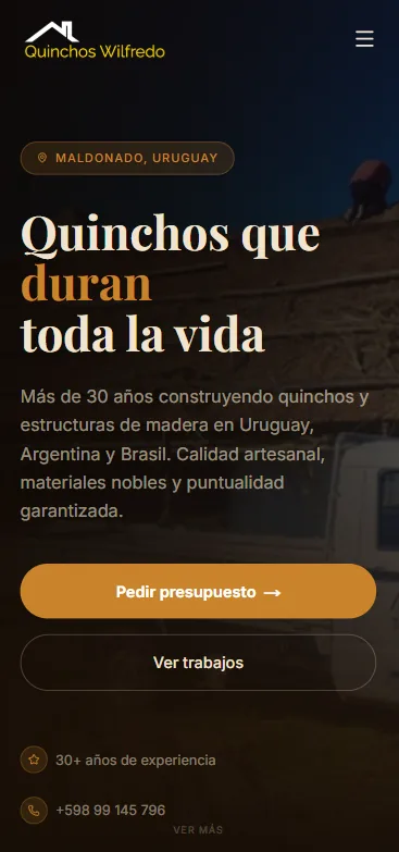 Captura del proyecto Quinchos Wilfredo